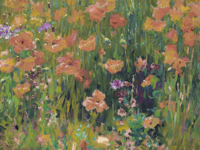 Vintage Floral Painting of Wild Flowers in a Spring Garden Printable Home Decor